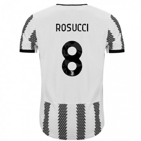 Kandiny Hombre Camiseta Martina Rosucci #8 Blanco Negro 1ª Equipación 2022/23 La Camisa Chile