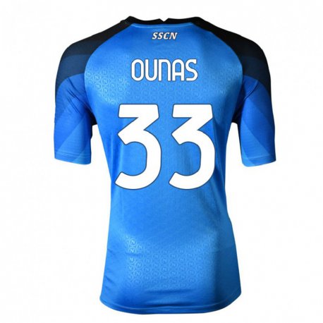 Kandiny Hombre Camiseta Adam Ounas #33 Azul Oscuro Gris 1ª Equipación 2022/23 La Camisa Chile
