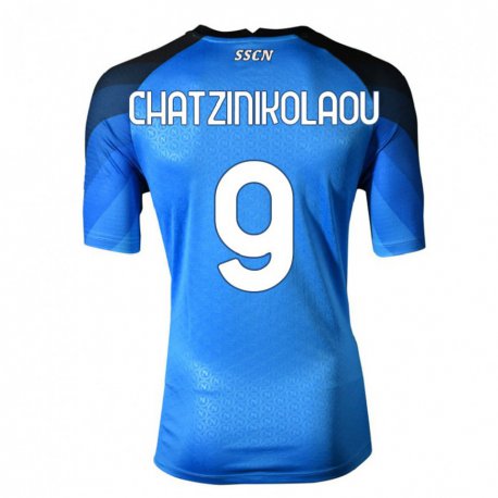 Kandiny Hombre Camiseta Despoina Chatzinikolaou #9 Azul Oscuro Gris 1ª Equipación 2022/23 La Camisa Chile
