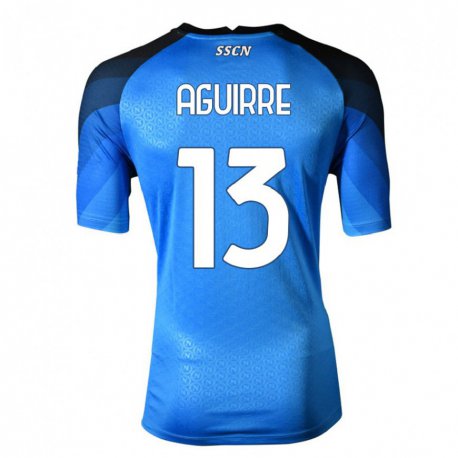 Kandiny Hombre Camiseta Yolanda Aguirre #13 Azul Oscuro Gris 1ª Equipación 2022/23 La Camisa Chile