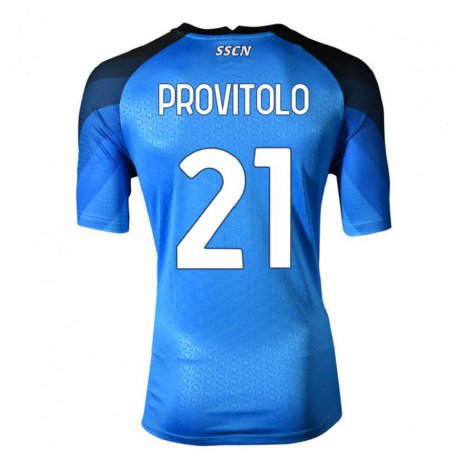 Kandiny Hombre Camiseta Vincenzo Provitolo #21 Azul Oscuro Gris 1ª Equipación 2022/23 La Camisa Chile