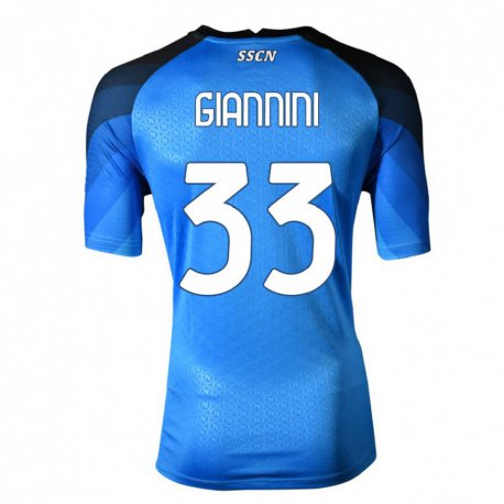 Kandiny Hombre Camiseta Enrico Giannini #33 Azul Oscuro Gris 1ª Equipación 2022/23 La Camisa Chile