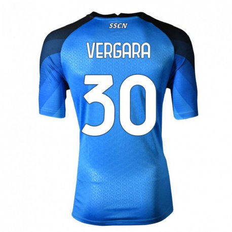 Kandiny Hombre Camiseta Antonio Vergara #30 Azul Oscuro Gris 1ª Equipación 2022/23 La Camisa Chile