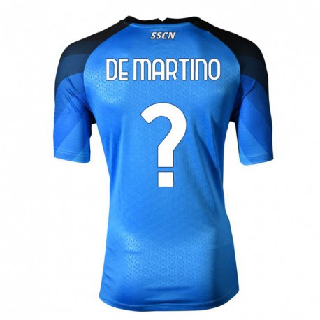 Kandiny Hombre Camiseta Enrico Pio De Martino #0 Azul Oscuro Gris 1ª Equipación 2022/23 La Camisa Chile