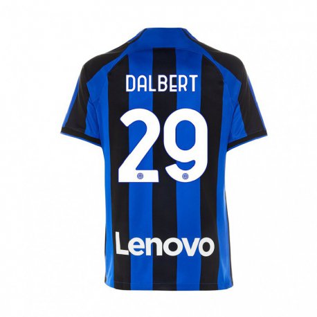 Kandiny Hombre Camiseta Dalbert #29 Azul Real Negro 1ª Equipación 2022/23 La Camisa Chile