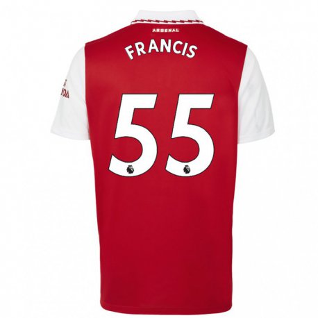 Kandiny Hombre Camiseta Jack Henry Francis #55 Rojo Blanco 1ª Equipación 2022/23 La Camisa Chile