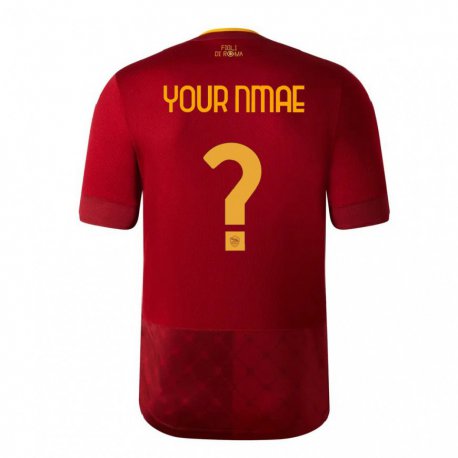 Kandiny Hombre Camiseta Su Nombre #0 Marrón Rojo 1ª Equipación 2022/23 La Camisa Chile