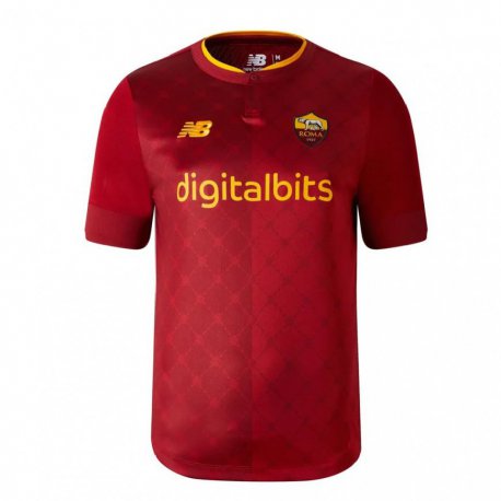 Kandiny Hombre Camiseta Marash Kumbulla #24 Marrón Rojo 1ª Equipación 2022/23 La Camisa Chile