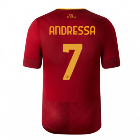 Kandiny Hombre Camiseta Andressa #7 Marrón Rojo 1ª Equipación 2022/23 La Camisa Chile