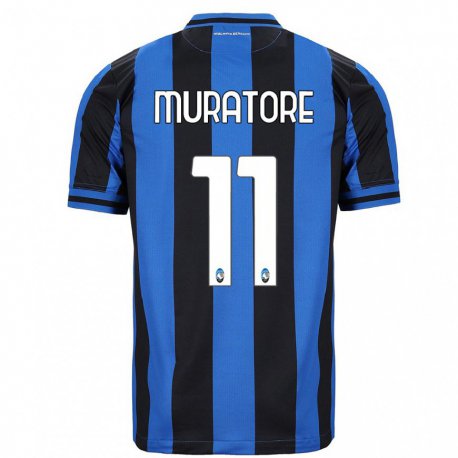 Kandiny Hombre Camiseta Simone Muratore #11 Azul Negro 1ª Equipación 2022/23 La Camisa Chile