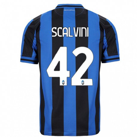 Kandiny Hombre Camiseta Giorgio Scalvini #42 Azul Negro 1ª Equipación 2022/23 La Camisa Chile