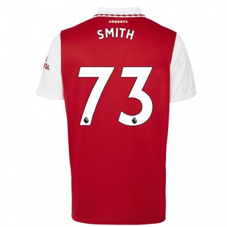 Kandiny Hombre Camiseta Tom Smith #73 Rojo Blanco 1ª Equipación 2022/23 La Camisa Chile