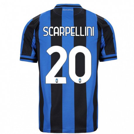 Kandiny Hombre Camiseta Andrea Scarpellini #20 Azul Negro 1ª Equipación 2022/23 La Camisa Chile