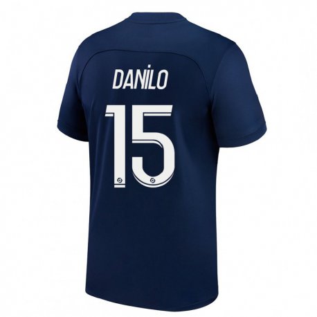 Kandiny Hombre Camiseta Danilo Pereira #15 Azul Oscuro Rojo 1ª Equipación 2022/23 La Camisa Chile