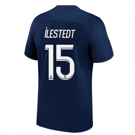 Kandiny Hombre Camiseta Amanda Ilestedt #15 Azul Oscuro Rojo 1ª Equipación 2022/23 La Camisa Chile