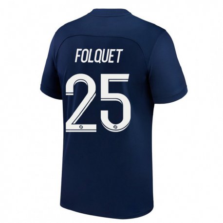 Kandiny Hombre Camiseta Magnaba Folquet #25 Azul Oscuro Rojo 1ª Equipación 2022/23 La Camisa Chile