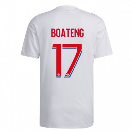 Kandiny Hombre Camiseta Jerome Boateng #17 Blanco Azul Rojo 1ª Equipación 2022/23 La Camisa Chile