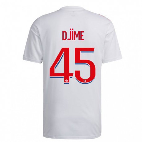 Kandiny Hombre Camiseta Ahmed Djime #45 Blanco Azul Rojo 1ª Equipación 2022/23 La Camisa Chile