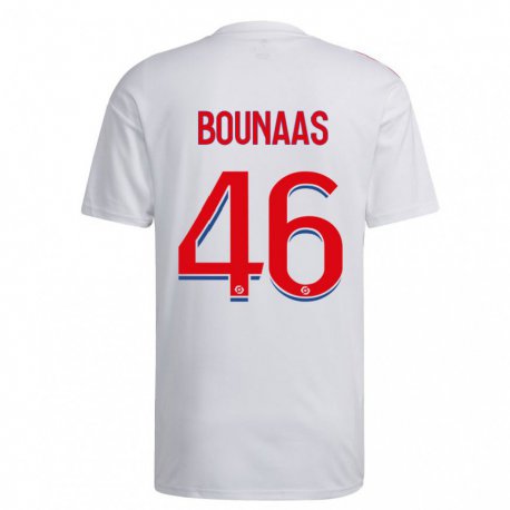 Kandiny Hombre Camiseta Idris Bounaas #46 Blanco Azul Rojo 1ª Equipación 2022/23 La Camisa Chile