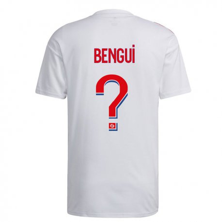 Kandiny Hombre Camiseta Justin Bengui #0 Blanco Azul Rojo 1ª Equipación 2022/23 La Camisa Chile