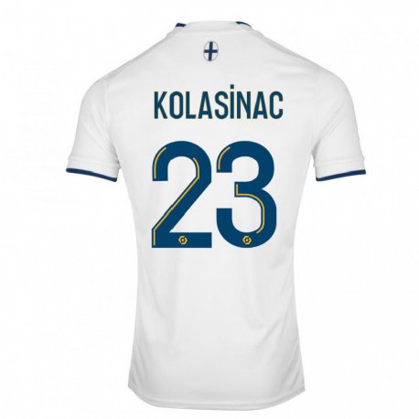 Kandiny Hombre Camiseta Sead Kolasinac #23 Zafiro Blanco 1ª Equipación 2022/23 La Camisa Chile