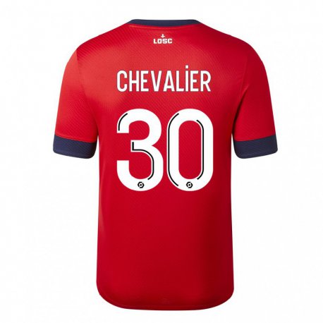 Kandiny Hombre Camiseta Lucas Chevalier #30 Manzana de Caramelo Roja 1ª Equipación 2022/23 La Camisa Chile