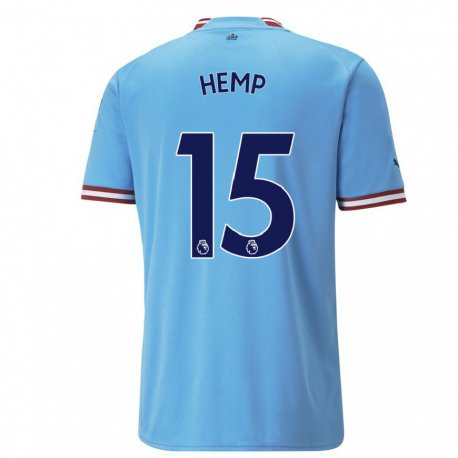 Kandiny Hombre Camiseta Lauren Hemp #15 Azul Rojo 1ª Equipación 2022/23 La Camisa Chile