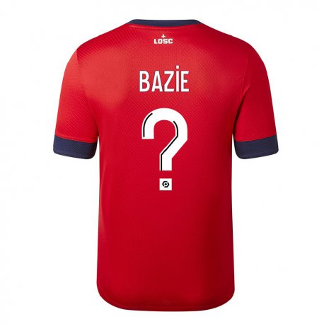Kandiny Hombre Camiseta Joffrey Bazie #0 Manzana de Caramelo Roja 1ª Equipación 2022/23 La Camisa Chile