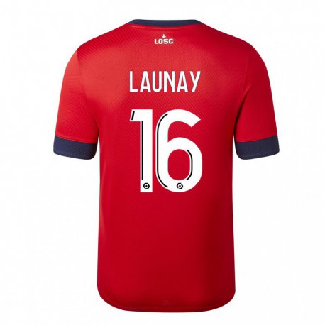 Kandiny Hombre Camiseta Elisa Launay #16 Manzana De Caramelo Roja 1ª Equipación 2022/23 La Camisa Chile