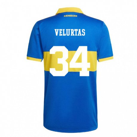 Kandiny Hombre Camiseta Pedro Velurtas #34 Amarillo Olímpico 1ª Equipación 2022/23 La Camisa Chile