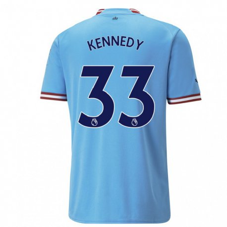 Kandiny Hombre Camiseta Alanna Kennedy #33 Azul Rojo 1ª Equipación 2022/23 La Camisa Chile