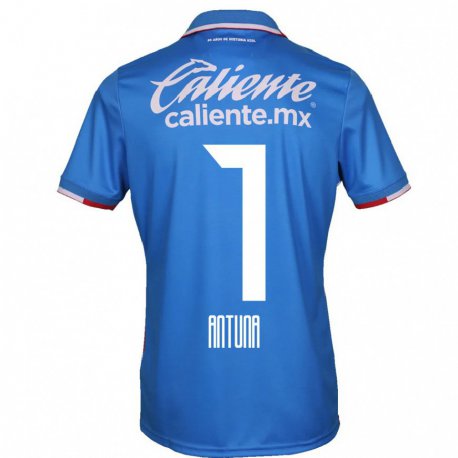 Kandiny Hombre Camiseta Uriel Antuna #7 Azure Azul 1ª Equipación 2022/23 La Camisa Chile