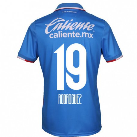 Kandiny Hombre Camiseta Carlos Rodriguez #19 Azure Azul 1ª Equipación 2022/23 La Camisa Chile