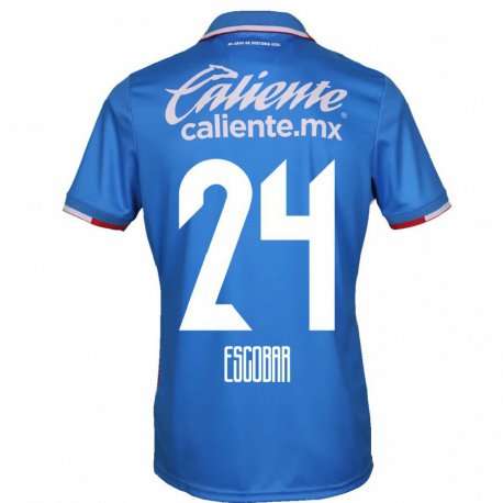 Kandiny Hombre Camiseta Juan Escobar #24 Azure Azul 1ª Equipación 2022/23 La Camisa Chile