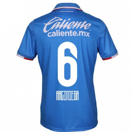 Kandiny Hombre Camiseta Mirelle Arciniega #6 Azure Azul 1ª Equipación 2022/23 La Camisa Chile