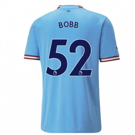 Kandiny Hombre Camiseta Oscar Bobb #52 Azul Rojo 1ª Equipación 2022/23 La Camisa Chile
