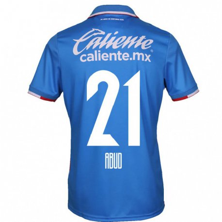 Kandiny Hombre Camiseta Karime Abud #21 Azure Azul 1ª Equipación 2022/23 La Camisa Chile