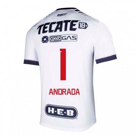 Kandiny Hombre Camiseta Esteban Andrada #1 Espacio en Blanco 1ª Equipación 2022/23 La Camisa Chile