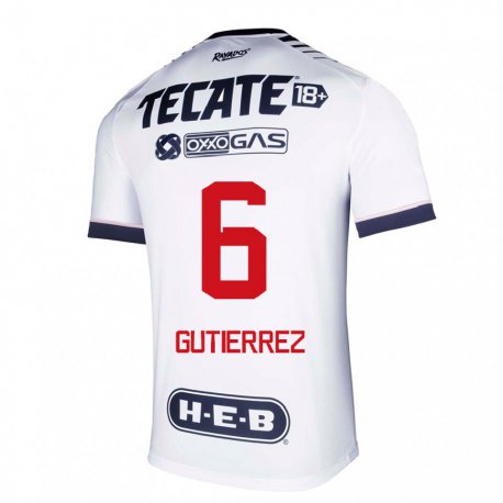 Kandiny Hombre Camiseta Edson Gutierrez #6 Espacio En Blanco 1ª Equipación 2022/23 La Camisa Chile