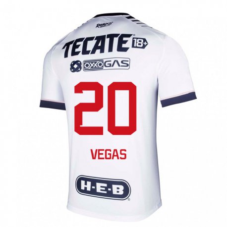Kandiny Hombre Camiseta Sebastian Vegas #20 Espacio En Blanco 1ª Equipación 2022/23 La Camisa Chile