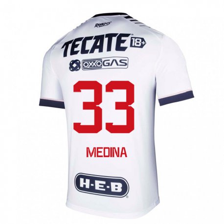 Kandiny Hombre Camiseta Stefan Medina #33 Espacio En Blanco 1ª Equipación 2022/23 La Camisa Chile