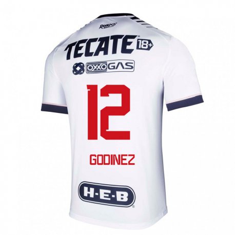 Kandiny Hombre Camiseta Alejandria Godinez #12 Espacio en Blanco 1ª Equipación 2022/23 La Camisa Chile