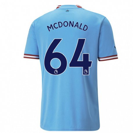 Kandiny Hombre Camiseta Rowan Mcdonald #64 Azul Rojo 1ª Equipación 2022/23 La Camisa Chile