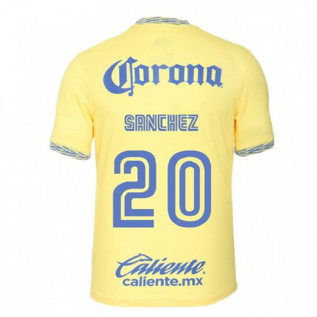 Kandiny Hombre Camiseta Richard Sanchez #20 Limon Amarillo 1ª Equipación 2022/23 La Camisa Chile