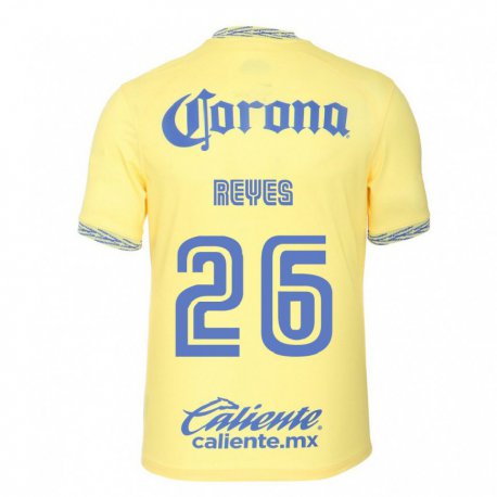 Kandiny Hombre Camiseta Salvador Reyes #26 Limon Amarillo 1ª Equipación 2022/23 La Camisa Chile