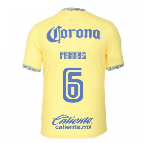 Kandiny Hombre Camiseta Janelly Farias #6 Limon Amarillo 1ª Equipación 2022/23 La Camisa Chile