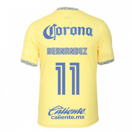 Kandiny Hombre Camiseta Montserrat Hernandez #11 Limon Amarillo 1ª Equipación 2022/23 La Camisa Chile