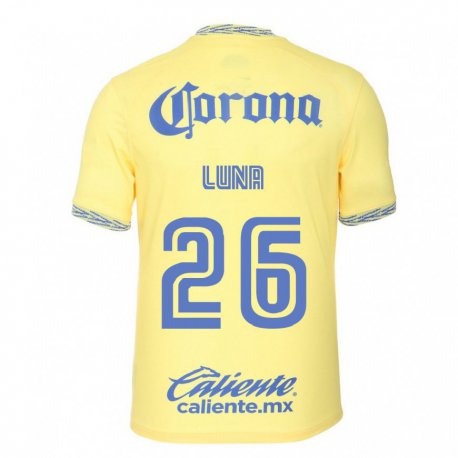 Kandiny Hombre Camiseta Karen Luna #26 Limon Amarillo 1ª Equipación 2022/23 La Camisa Chile