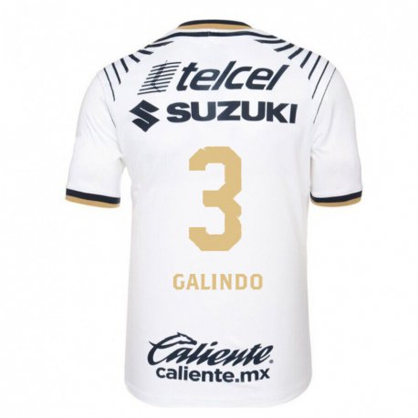 Kandiny Hombre Camiseta Ricardo Galindo #3 Mezclilla Blanca 1ª Equipación 2022/23 La Camisa Chile