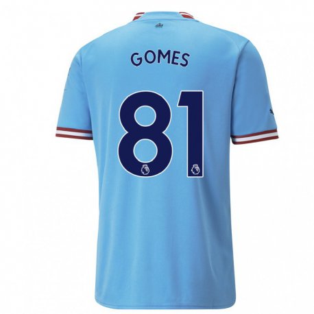 Kandiny Hombre Camiseta Claudio Gomes #81 Azul Rojo 1ª Equipación 2022/23 La Camisa Chile